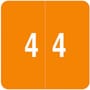 Smead DCC Compatible "4" Numeric Labels, Laminated Stock, 1-1/2" x 1-1/2" Individual Numbers - Roll of 250