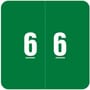 Smead DCC Compatible "6" Numeric Labels, Laminated Stock, 1-1/2" x 1-1/2" Individual Numbers - Roll of 250