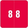 Smead DCC Compatible "8" Numeric Labels, Laminated Stock, 1-1/2" x 1-1/2" Individual Numbers - Roll of 250