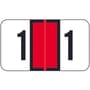 Safeguard SGNM Compatible Numeric "1" Labels, Laminated Stock, 15/16" X 1-5/8" Individual Numbers - Roll of 500