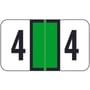 Safeguard SGNM Compatible Numeric "4" Labels, Laminated Stock, 15/16" X 1-5/8" Individual Numbers - Roll of 500