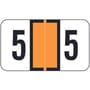 Safeguard SGNM Compatible Numeric "5" Labels, Laminated Stock, 15/16" X 1-5/8" Individual Numbers - Roll of 500