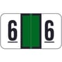 Safeguard SGNM Compatible Numeric "6" Labels, Laminated Stock, 15/16" X 1-5/8" Individual Numbers - Roll of 500