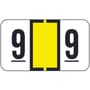 Safeguard SGNM Compatible Numeric "9" Labels, Laminated Stock, 15/16" X 1-5/8" Individual Numbers - Roll of 500