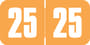 Safeguard Compatible "25" Yearband Labels, Laminated Stock 1-1/2" x 3/4" - 500 per Roll