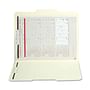 SJ Paper Water/Cut-Resistant Folder, 11pt Letter Size Manila 1/3 Cut Top Tab, Fastener Pos #1 & #3, 50/Box