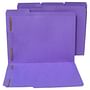 SJ Paper Water/Cut-Resistant Folder, Two Fasteners, 1/3 Top Tab, Letter, Purple 50/Box