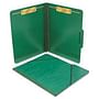 SJ Paper Pressboard Folios with Two Fasteners/Closure, Letter, Forest Green, 15/Box