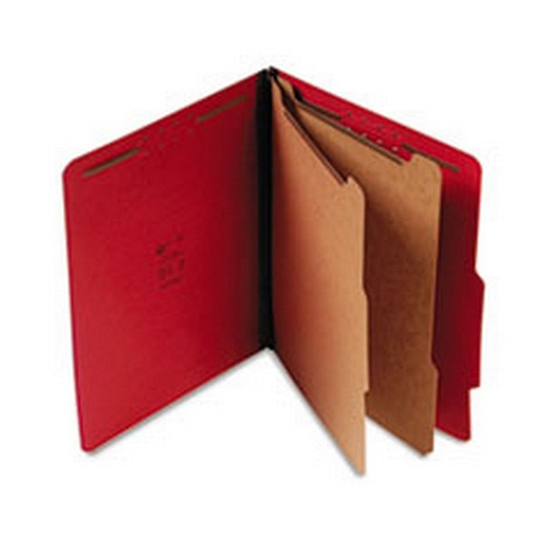 6 fasteners 5BX/C Red SJ Paper Economy Classification Folders Letter Size