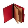 SJ Paper Expanding Classification Folder, Letter, 6-Section, Red, 15/Box