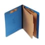 SJ Paper 6-part 2-1/4" Expansion Classification Folders, Letter, Cobalt Blue, 15/Box