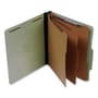 SJ Paper 3" Expansion Classification Folder, Letter, Eight Section, Green, 10/Box