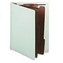 SJ Paper Pressboard End Tab Classification Folder, Letter, Six-Section, Pale Green, 15/Box