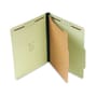SJ Paper Classification Folder, Top Tab 2/5 Cut, Green, 20/Box