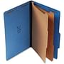 SJ Paper Expanding Classification Folder, Legal, Six-Section, Cobalt Blue, 15/Box