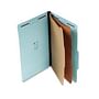 SJ Paper 2-Divider Classification Folder, -1/4" Expansion, 3 Section, Blue, Legal, 15/Box