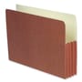 SJ Paper Red Wallet Expanding Pockets, Legal, 3-1/2" Expansion, Redrope, 50/Box