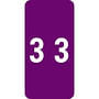 Smead Compatible Numeric "3" Labels, Matte Stock, 2" X 1" Individual Numbers - Roll of 250