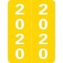 Smead Compatible "2020" Yearband Labels, Laminated Stock 1-1/2" x 2" - 500 per Roll
