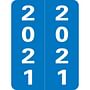 Smead Compatible "2021" Yearband Labels, Laminated Stock 1-1/2" x 2" - 500 per Roll