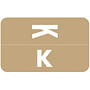 Smead Compatible "K" Labels, Polylaminated Stock, 1" X 1-5/8" Individual Letters - Rolls of 250