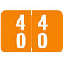 Smead DDS Compatible Double Digit "40" Numeric Labels, Laminated Stock, 1-1/2" x 1" Individual Numbers - Roll of 500