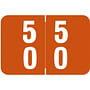 Smead DDS Compatible Double Digit "50" Numeric Labels, Laminated Stock, 1-1/2" x 1" Individual Numbers - Roll of 500