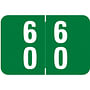 Smead DDS Compatible Double Digit "60" Numeric Labels, Laminated Stock, 1-1/2" x 1" Individual Numbers - Roll of 500