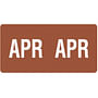 Smead ETS Compatible "Apr" Month Labels, Laminated Stock,1/2" x 1", Individual Months - Pack of 250