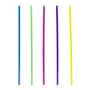 7 3/4" Slim unwrapped Straw, Assorted Neon (500 per Box, 10 Boxes per Case)