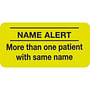Attention/Alert Labels, NAME ALERT - Fl Chartreuse, 2" X 1" (Pack of 252)