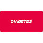 Chart Labels, DIABETES - Red 2" X 1" (Pack of 252)