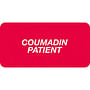 Chart Labels, COUMADIN PATIENT - Red 2" X 1" (Pack of 252)