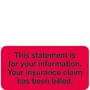 Insurance Labels, This statement is for your information. - Red 2" X 1" (Pack of 252)