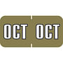 Sycom SYET Compatible "Oct" Month Labels, Laminated Stock,1-1/2" x 3/4", Individual Months - Pack of 252
