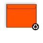 Open Side Booklet Envelopes, 6" x 9", 24#, Recycled, Brightly Colored Orange, Acid Free, Side Seams (Box of 500)