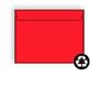 Open Side Booklet Envelopes, 6" x 9", 24#, Recycled, Brightly Colored Red, Acid Free, Side Seams (Box of 500)