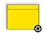 Open Side Booklet Envelopes, 6" x 9", 24#, Recycled, Brightly Colored Yellow, Acid Free, Side Seams (Box of 500)
