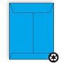 Open End Catalog Envelopes, 10" x 13", 28#, Recycled, Brightly Colored Blue, Acid Free, Center Seam (Box of 500)