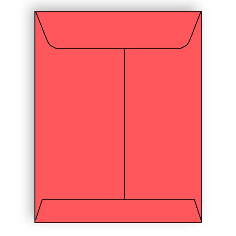 Open End Catalog Envelopes, 10" x 13", 28, Brightly Colored Cherry