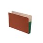 Standard TOP TAB Expansion Pockets, Spring Green Tyvek Gussets, Legal Size, 5-1/4" Expansion (Carton of 100)