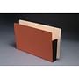 Premium Full END TAB Expansion Pockets, Chocolate Brown Tyvek Gussets, Legal Size, 1-3/4" Expansion (Carton of 100)