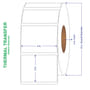 4" x 3" General Use Labels, Non-Perf Thermal Transfer Labels, 1900 per roll (4 Rolls per Carton)