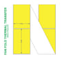 4" x 6" General Use Fan Fold Labels, w/ Perf Thermal Transfer Labels, Perforated, Pantone Yellow, 2000 per Stack (2 Stacks per Carton)