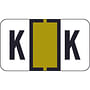 Traco Compatible "K" Labels, Polylaminated Stock, 15/16 " X 1-5/8" Individual Letters - Roll of 500