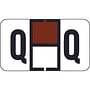 Traco Compatible "Q" Labels, Polylaminated Stock, 15/16 " X 1-5/8" Individual Letters - Roll of 500