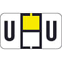 Traco Compatible "U" Labels, Polylaminated Stock, 15/16 " X 1-5/8" Individual Letters - Roll of 500