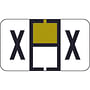 Traco Compatible "X" Labels, Polylaminated Stock, 15/16 " X 1-5/8" Individual Letters - Roll of 500