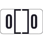 Traco Compatible Numeric "0" Labels, Laminated Stock, 1/2" X 1" Individual Numbers - Roll of 500