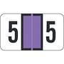 Traco Compatible Numeric "5" Labels, Laminated Stock, 1/2" X 1" Individual Numbers - Roll of 500